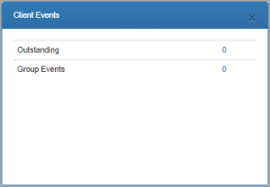 Client Events dashlet.