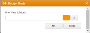 Edit Budget Basis dialog