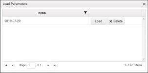 Load Parameters dialog.