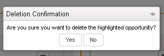 Deletion confirmation dialog