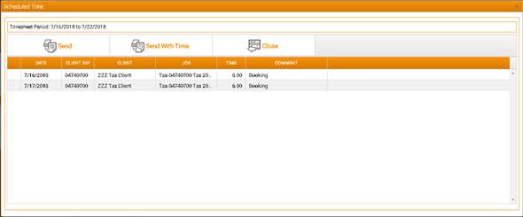 Scheduled Time window