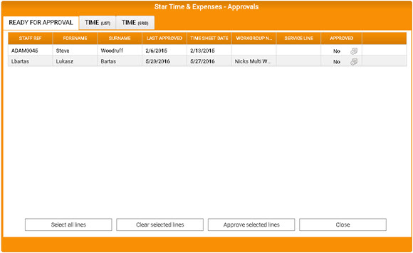 Ready for approval tab
