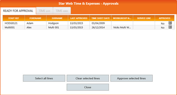 Ready for approval tab