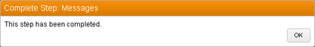 Confirmation message