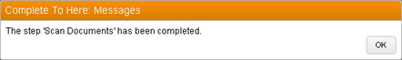 Confirmation message 