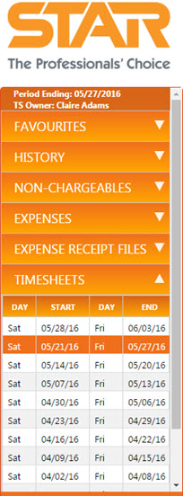 Sidebar navigation