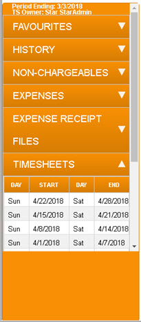 Sidebar navigation