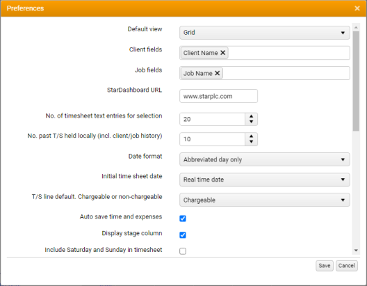 Preferences window showing editable fields and checkboxes.