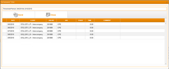 Scheduled Time window
